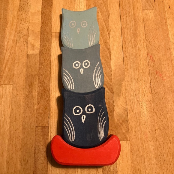 Grimm’s wood stacking owls - Picture 1 of 4
